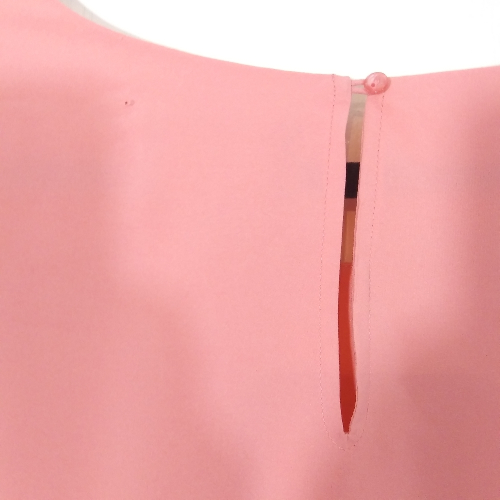 Cynthia Rowley Peach Sleeveless Blouse Top Sz 1X - Picture 3 of 4